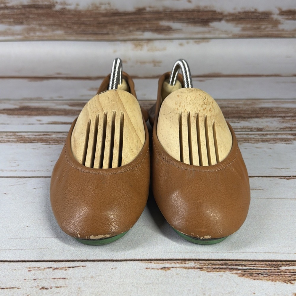 Tieks by Gavrieli Brown Leather Ballet Flats Womens Size 8 Used Flaws Read